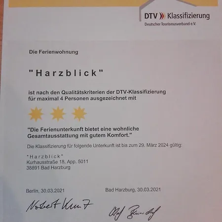 3 Sterne Mit Harzblick Apartment Bad Harzburg